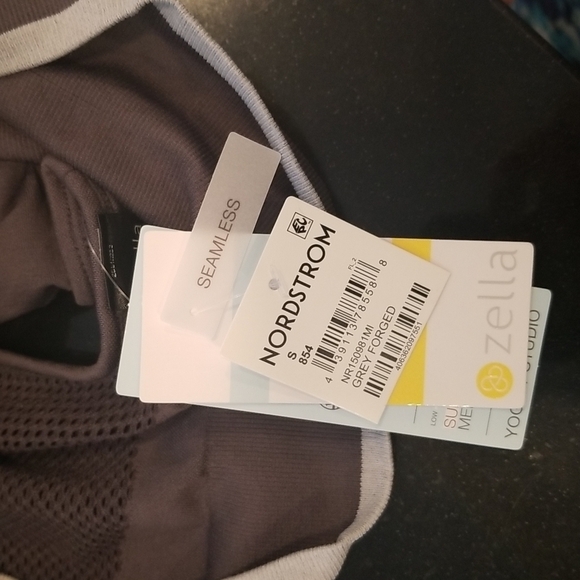 💕ZELLA💕 Pulse Seamless Sports Bra ~ Grey Forged Small S NWT - Picture 10 of 14